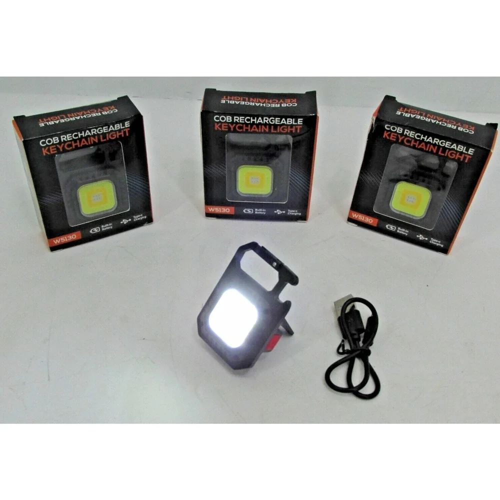 Rechargeable keychain bike & camp waterproof magnetic SUPER BRIGHT COB LED Light